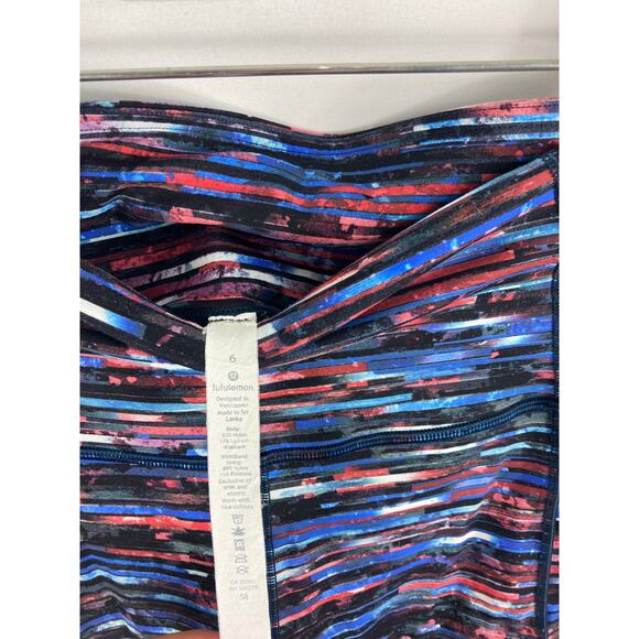 Lululemon Fast  7/8 Tights II Hinshu Apline White Multi Size 6 - Picture 9 of 11